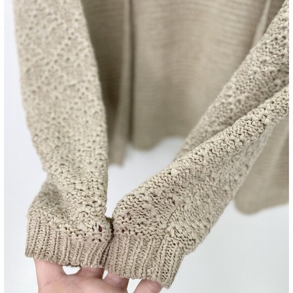 Charter Club Women’s Tan Brown Open Front Knit Cardigan Sweater Petite M - Picture 7 of 11